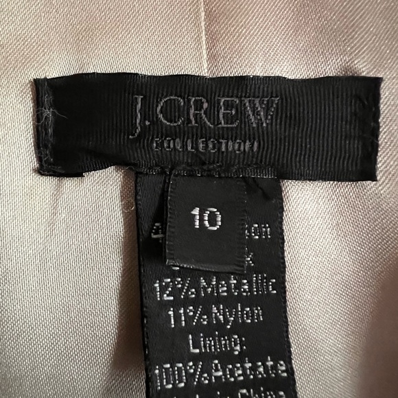 J. Crew Collection Silk/cotton Coral/Gold Metallic Jacket Size 10 - Picture 8 of 8